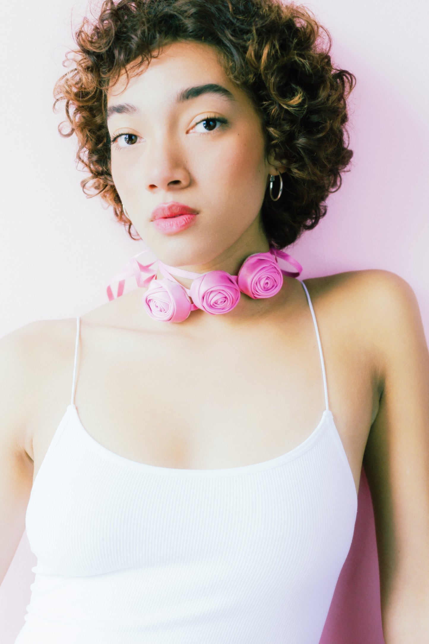 Satin Rose Ribbon Choker