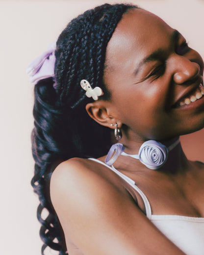 Satin Rose Ribbon Choker