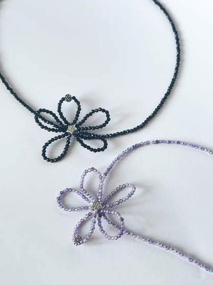 Beaded Flower Choker